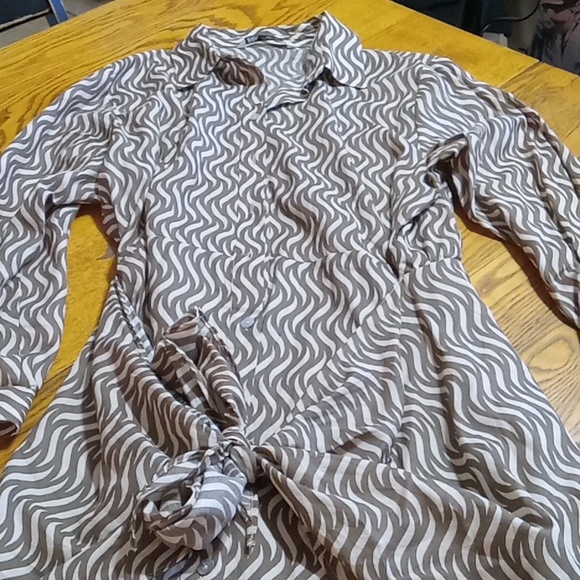 ZARA Womens LARGE SHEER DRESS Preowned Sleeves USED Casual Party Summer Vacation - Picture 3 of 9